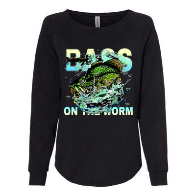 Bass Fishing On The Storm Womens California Wash Sweatshirt