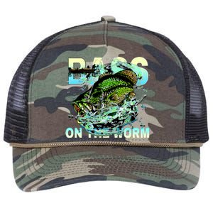 Bass Fishing On The Storm Retro Rope Trucker Hat Cap