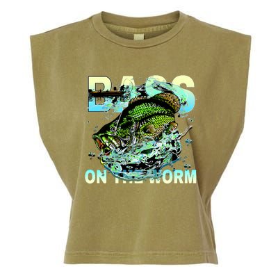 Bass Fishing On The Storm Garment-Dyed Women's Muscle Tee