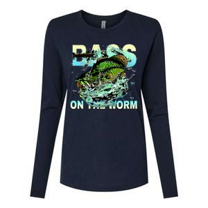 Bass Fishing On The Storm Womens Cotton Relaxed Long Sleeve T-Shirt