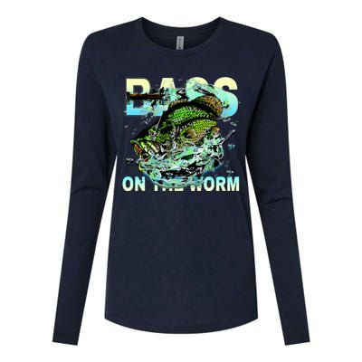 Bass Fishing On The Storm Womens Cotton Relaxed Long Sleeve T-Shirt