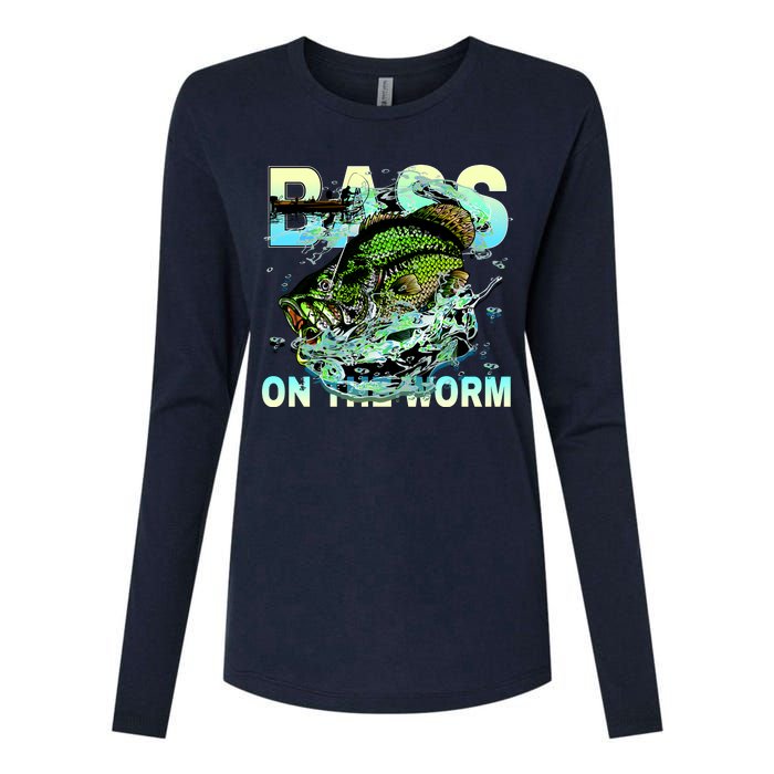 Bass Fishing On The Storm Womens Cotton Relaxed Long Sleeve T-Shirt