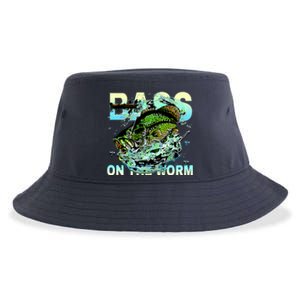 Bass Fishing On The Storm Sustainable Bucket Hat