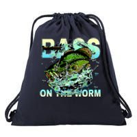 Bass Fishing On The Storm Drawstring Bag