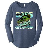 Bass Fishing On The Storm Women's Perfect Tri Tunic Long Sleeve Shirt