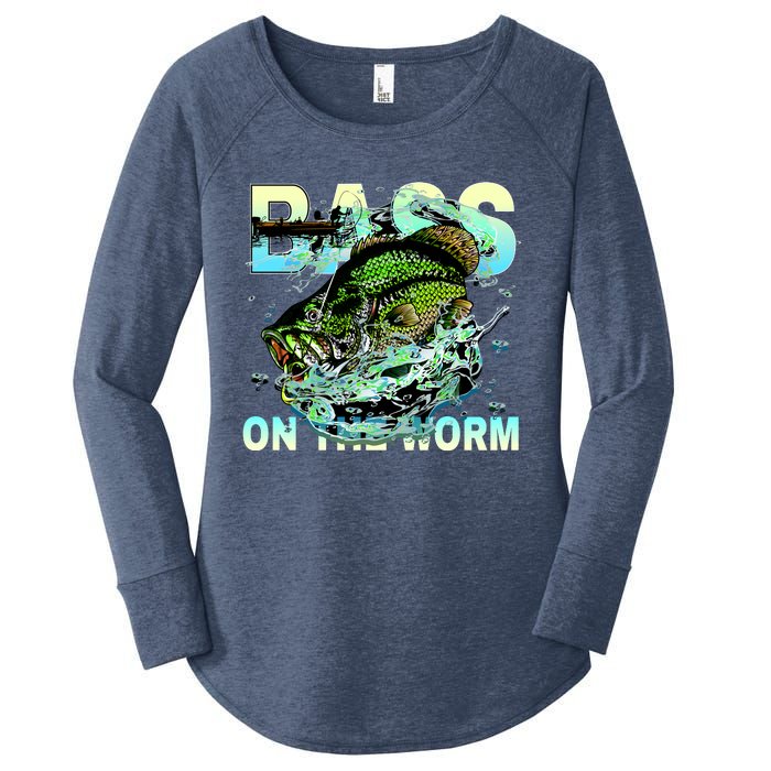 Bass Fishing On The Storm Women's Perfect Tri Tunic Long Sleeve Shirt