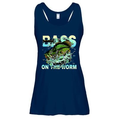 Bass Fishing On The Storm Ladies Essential Flowy Tank