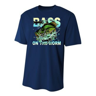 Bass Fishing On The Storm Youth Performance Sprint T-Shirt