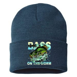 Bass Fishing On The Storm Sustainable Knit Beanie