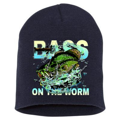 Bass Fishing On The Storm Short Acrylic Beanie