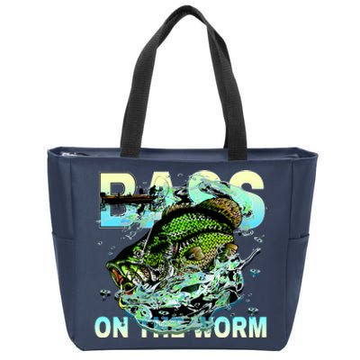 Bass Fishing On The Storm Zip Tote Bag