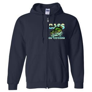 Bass Fishing On The Storm Full Zip Hoodie