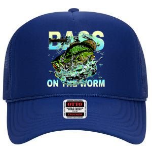 Bass Fishing On The Storm High Crown Mesh Back Trucker Hat