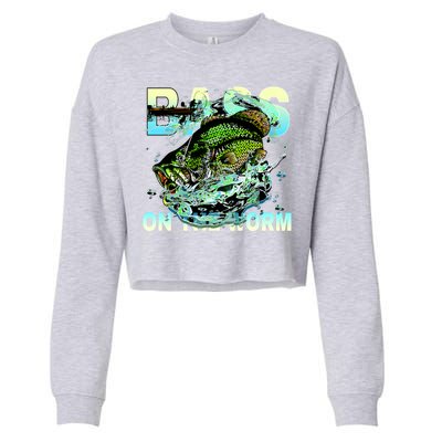 Bass Fishing On The Storm Cropped Pullover Crew