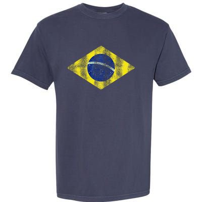 Brazilian Flag Of Brazil Vintage Br Souvenir Garment-Dyed Heavyweight T-Shirt