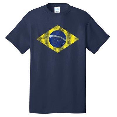 Brazilian Flag Of Brazil Vintage Br Souvenir Tall T-Shirt