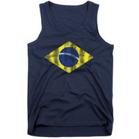 Brazilian Flag Of Brazil Vintage Br Souvenir Tank Top