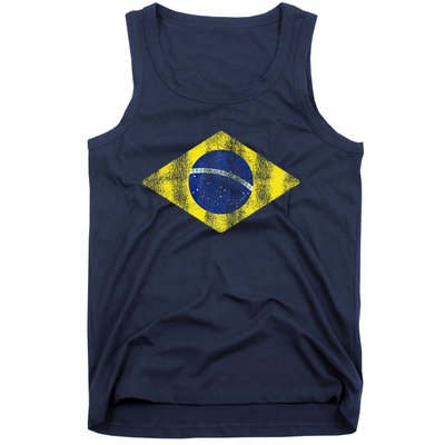 Brazilian Flag Of Brazil Vintage Br Souvenir Tank Top