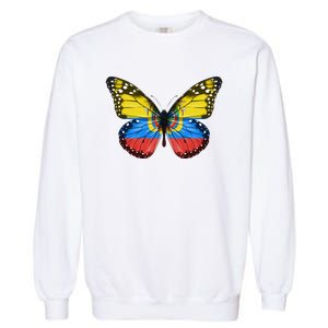 Butterfly Flag Of Ecuador Garment-Dyed Sweatshirt