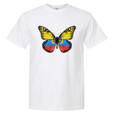 Butterfly Flag Of Ecuador Garment-Dyed Heavyweight T-Shirt