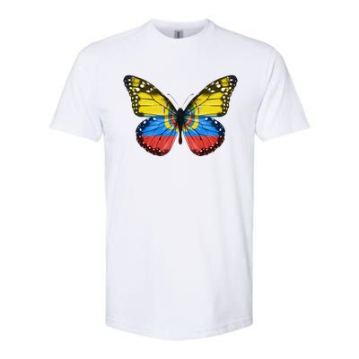 Butterfly Flag Of Ecuador Softstyle CVC T-Shirt