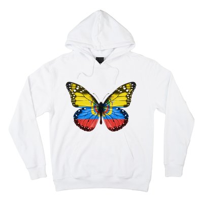 Butterfly Flag Of Ecuador Hoodie