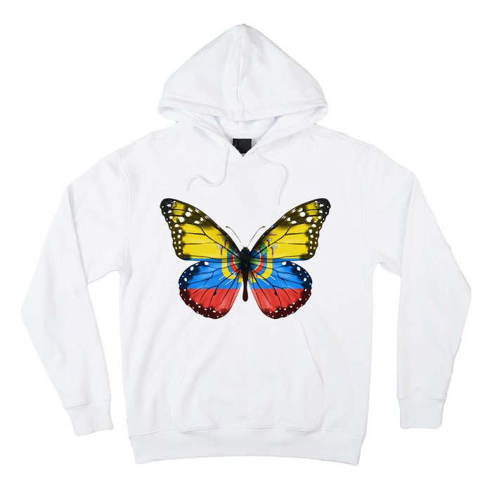 Butterfly Flag Of Ecuador Hoodie