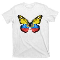 Butterfly Flag Of Ecuador T-Shirt