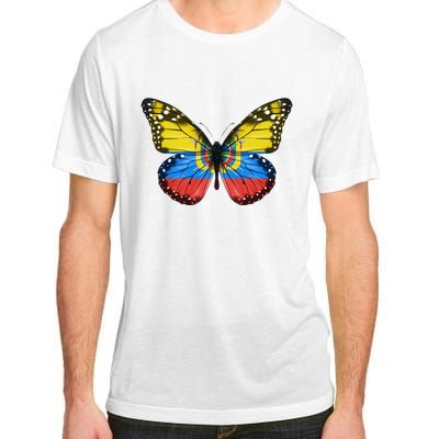 Butterfly Flag Of Ecuador Adult ChromaSoft Performance T-Shirt