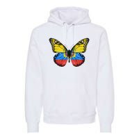 Butterfly Flag Of Ecuador Premium Hoodie