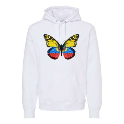 Butterfly Flag Of Ecuador Premium Hoodie