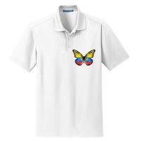 Butterfly Flag Of Ecuador Dry Zone Grid Polo