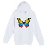 Butterfly Flag Of Ecuador Premium Pullover Hoodie