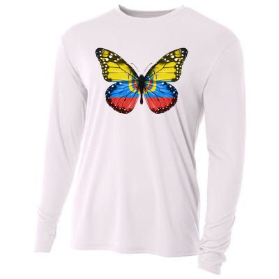 Butterfly Flag Of Ecuador Cooling Performance Long Sleeve Crew