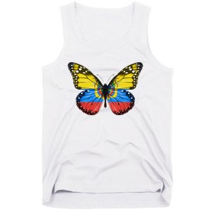 Butterfly Flag Of Ecuador Tank Top