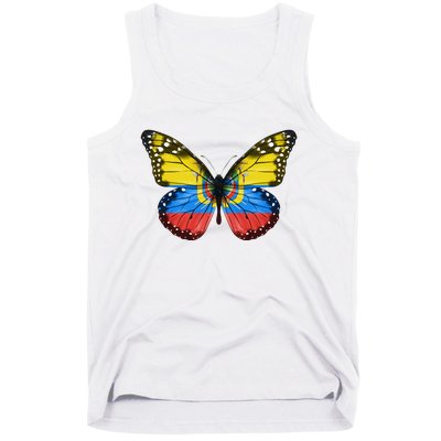 Butterfly Flag Of Ecuador Tank Top