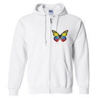 Butterfly Flag Of Ecuador Full Zip Hoodie