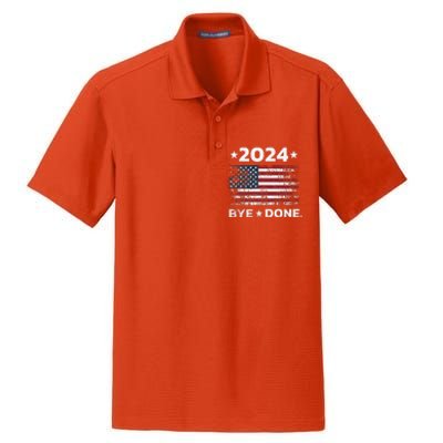 Byedone. Funny Political Election Trump 2024 Dry Zone Grid Polo