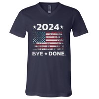 Byedone. Funny Political Election Trump 2024 V-Neck T-Shirt