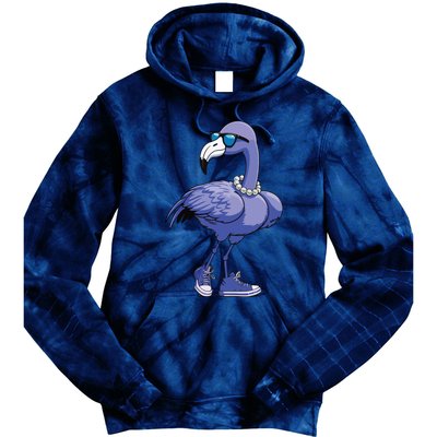 Blue Flamingo Pearls Comma La Kamala Harris 2024 Tie Dye Hoodie