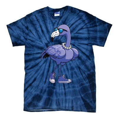 Blue Flamingo Pearls Comma La Kamala Harris 2024 Tie-Dye T-Shirt