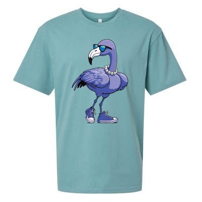 Blue Flamingo Pearls Comma La Kamala Harris 2024 Sueded Cloud Jersey T-Shirt