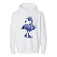 Blue Flamingo Pearls Comma La Kamala Harris 2024 Garment-Dyed Fleece Hoodie