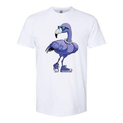 Blue Flamingo Pearls Comma La Kamala Harris 2024 Softstyle CVC T-Shirt