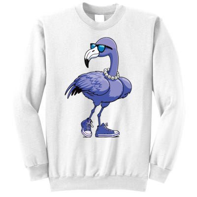 Blue Flamingo Pearls Comma La Kamala Harris 2024 Sweatshirt