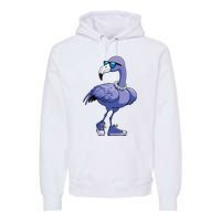 Blue Flamingo Pearls Comma La Kamala Harris 2024 Premium Hoodie