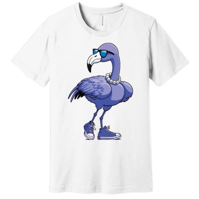 Blue Flamingo Pearls Comma La Kamala Harris 2024 Premium T-Shirt