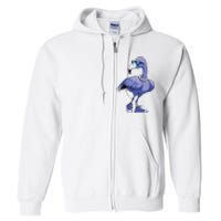 Blue Flamingo Pearls Comma La Kamala Harris 2024 Full Zip Hoodie