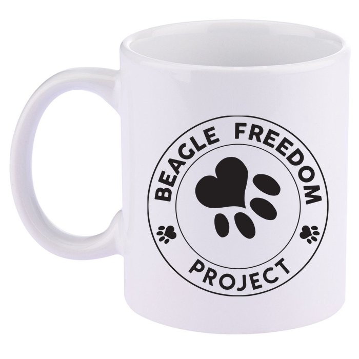 Beagle Freedom Project Rescue Dogs Free The Beagles 11oz C Handle Ceramic Mug