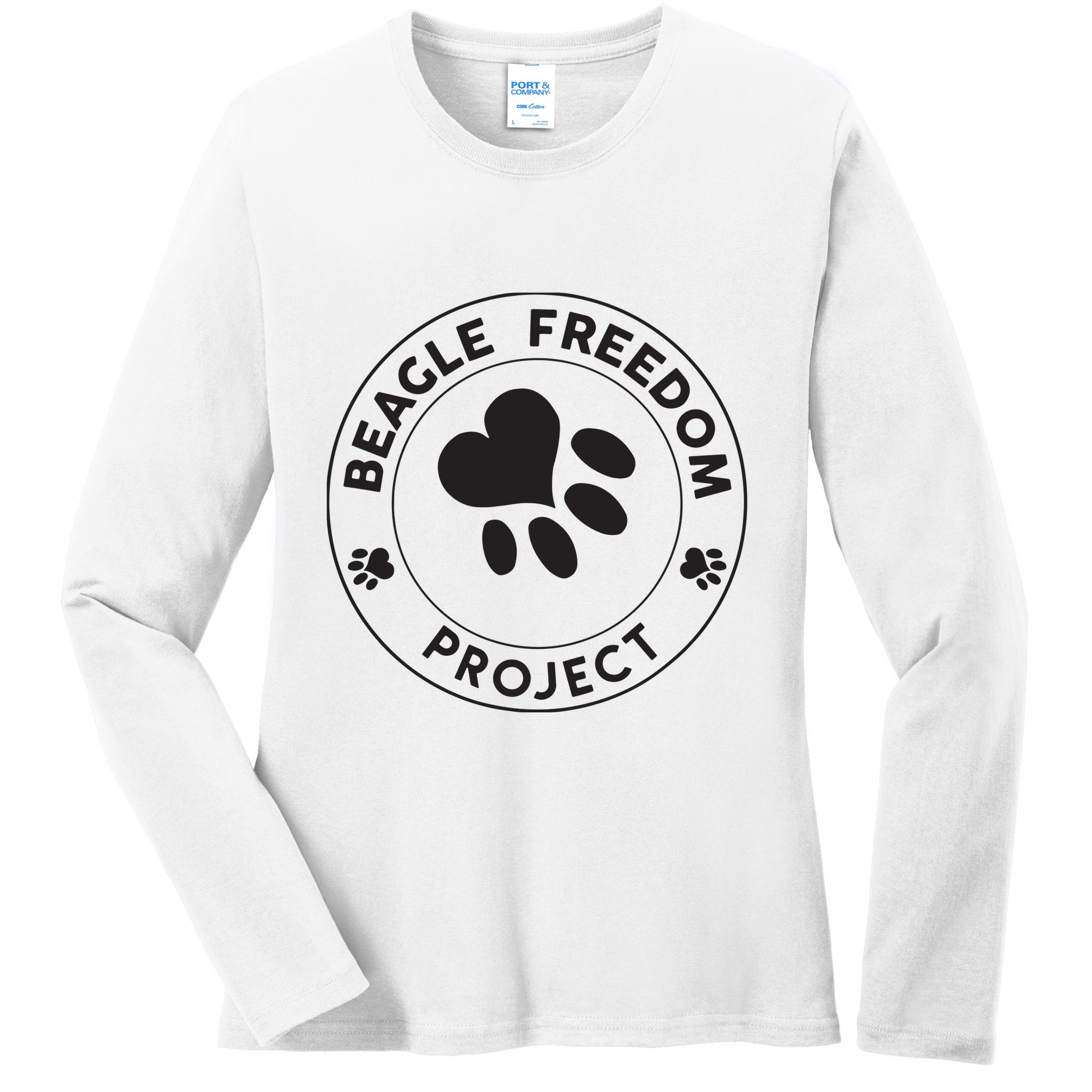 Beagle Freedom Project Rescue Dogs Free The Beagles Ladies Long Sleeve Shirt